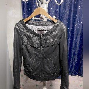 Genuine real leather lambskin moto jacket coat size Small S